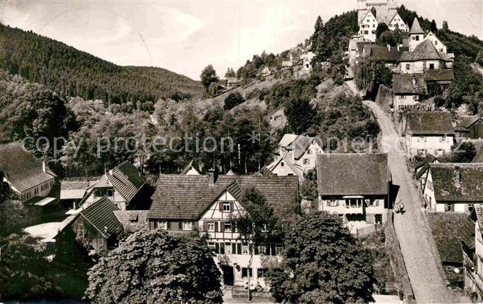 Berneck Altensteig Teilansicht Luftkurort Gasthaus Pension zum Roessle
