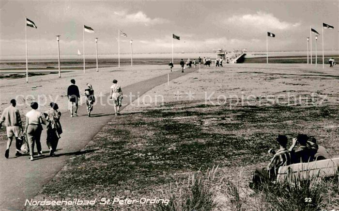 St Peter-Ording Bruecke zur Sandbank