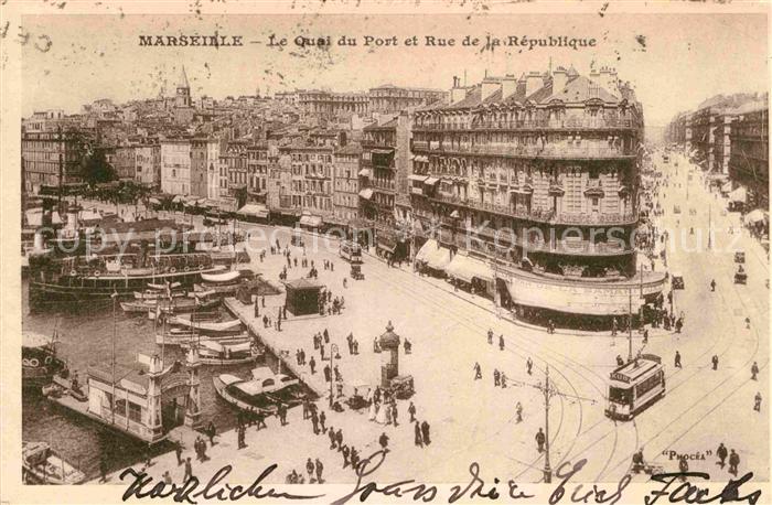 Marseille Bouches-du-Rhone Quai du Port Rue de la Republique