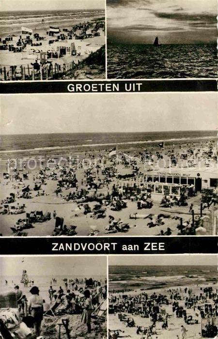Zandvoort Holland Strand Gaststaette Sonnenuntergang am Meer