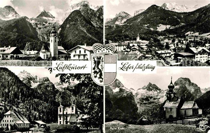 Lofer Ortsansicht mit Kirche Maria Kirchental Kirchl Loferer Steinberge