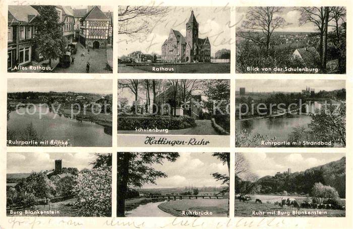Hattingen Ruhr Rathaus Schulenburg Ruhrpartie Strandbad Burg Blankenstein Brueck