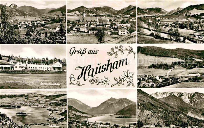 Hausham Gesamtansicht mit Alpenpanorama Gewerkschaftshaus Schliersee Spitzingsee