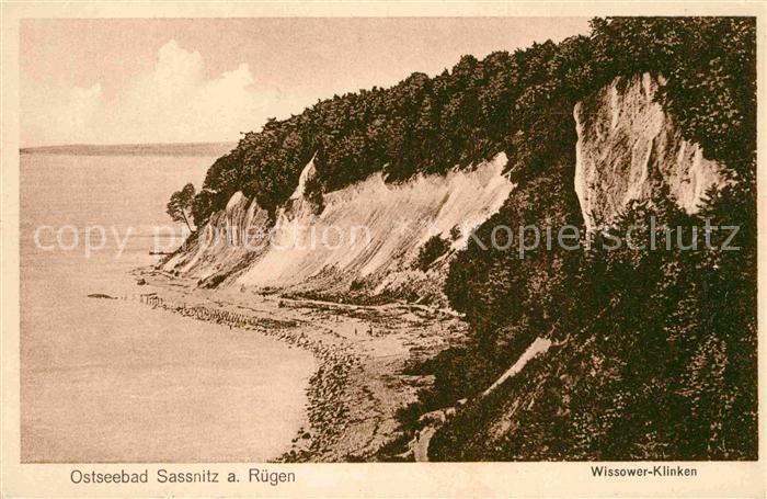 Sassnitz Ostseebad Ruegen Wissower Klinken Kreidefelsen Strand Kueste