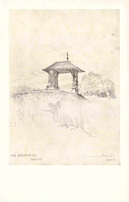 Obdach Am Birkenbichl nach Bleistiftzeichnung von Arch. Karl Arnold Kuenstlerkar