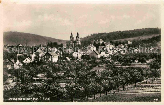 Arenberg Koblenz Ortsansicht mit Kirche