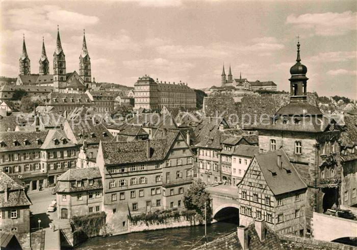 Bamberg Stadtbild mit Kirchen und Schloss