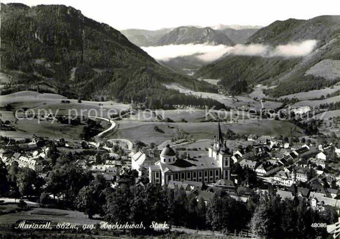 Mariazell Steiermark Panorama Blick gegen Hochschwab