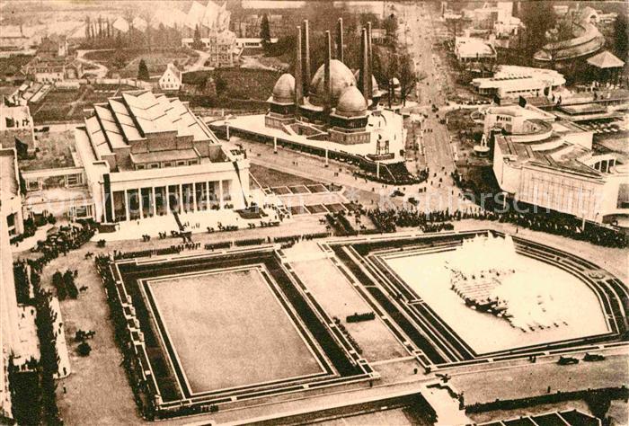 Bruxelles Bruessel Vue d avion du Buffet d'eau Palais des Fetes Exposition de Br