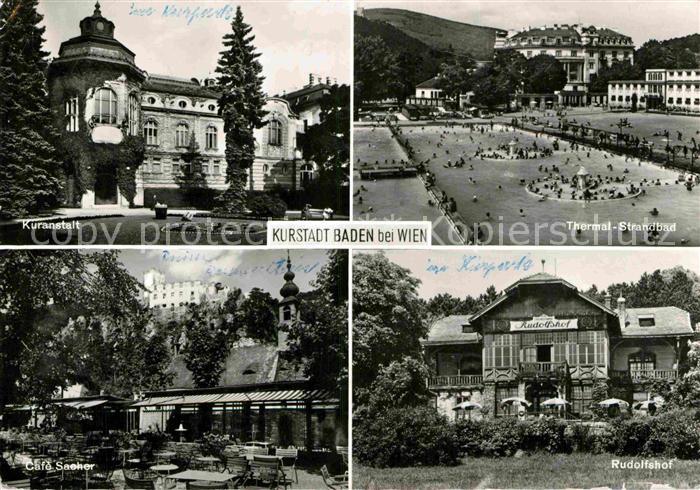 Baden Wien Kuranstalt Thermal Strandbad Rudolfshof Cafe Sacher