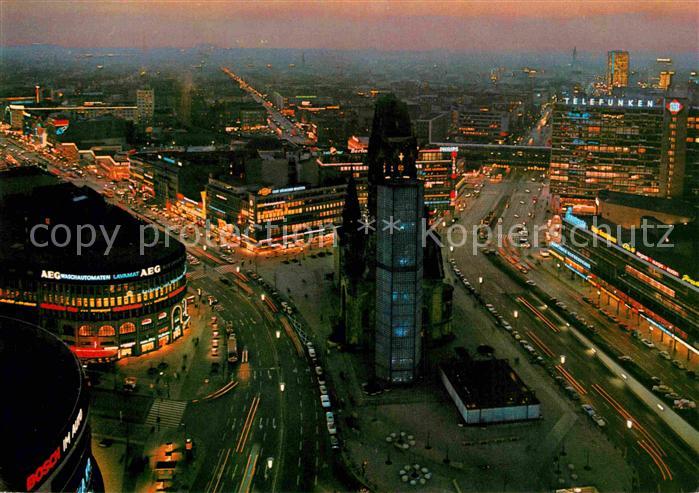 BERLIN  CITY mit Gedaechtniskirche bei Nacht