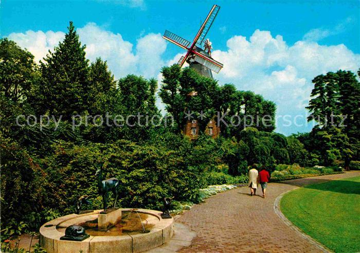 BREMEN  CITY Rehbrunnen und Muehle am Wall