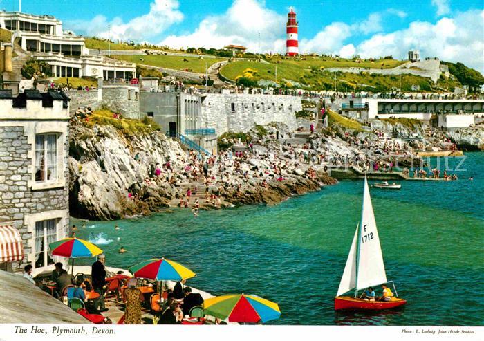 Plymouth  UK South West The Hoe Beach Hotel Belvedere Lighthouse