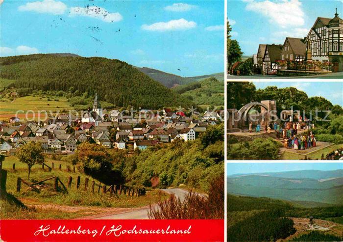 Hallenberg Gesamtansicht Fachwerkhaeuser Freilichtbuehne Fliegeraufnahme