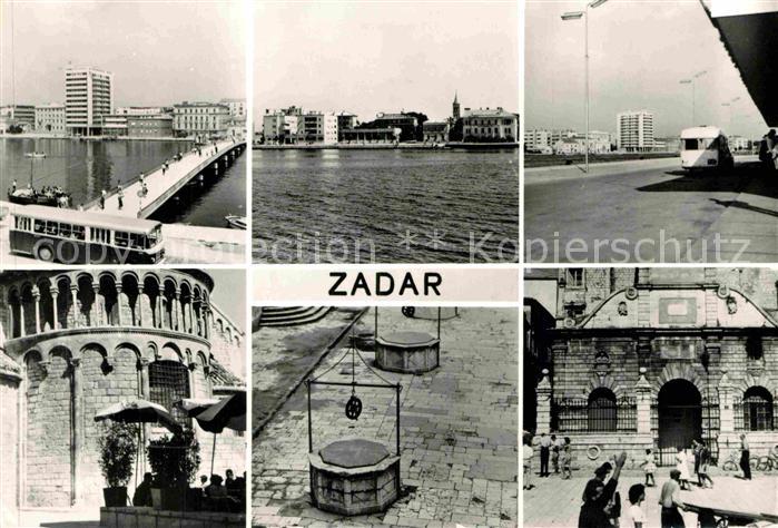 Zadar Zadra Zara Bruecke Uferstrasse Brunnen Loggia der Hauptwache