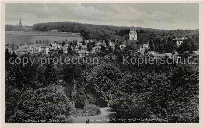 Wiesbaden Nerotal und Neroberg Opelbad Kapelle