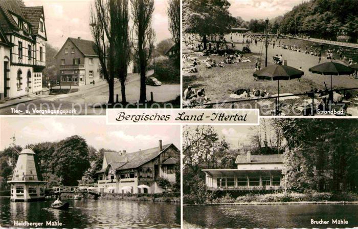 Wald Solingen Strandbad Tier- und Vergnuegungspark Brucher Muehle Heidberger Mue