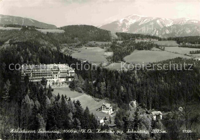 Semmering Niederoesterreich Fliegeraufnahme Kurhaus