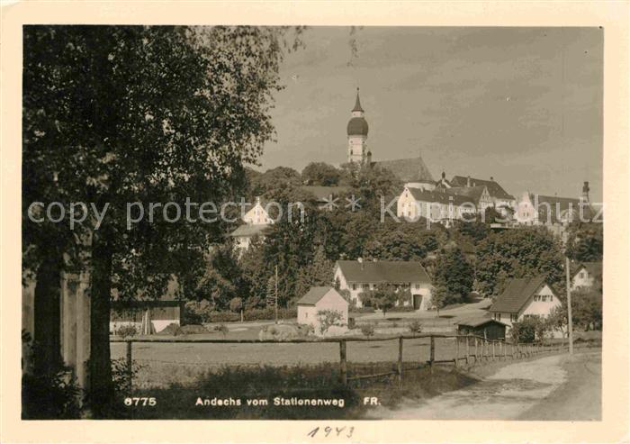 Andechs Blick vom Stationenweg