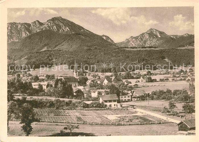 Siegsdorf Oberbayern Bergen mit Hochfelln und Hochgern