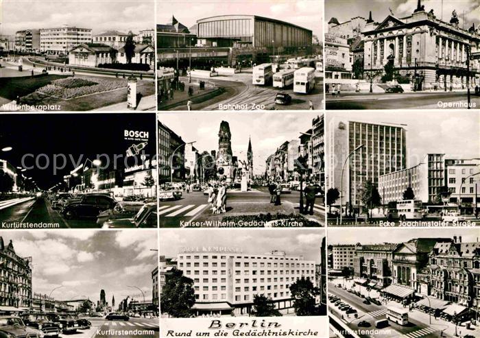 BERLIN CITY Kurfuerstendamm Gedaechtniskirche Opernhaus