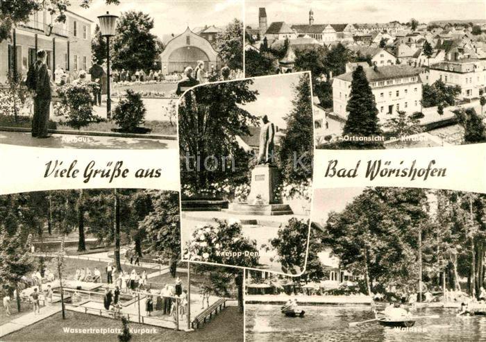 Bad Woerishofen Kurhaus Wassertretplatz Waldsee Kneipp Denkmal
