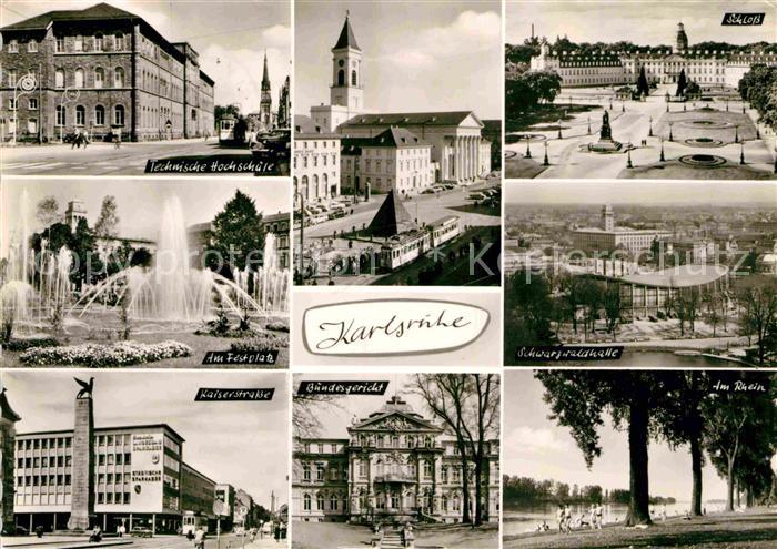 Karlsruhe Baden Schwarzwaldhalle Schloss Kaiserstrasse