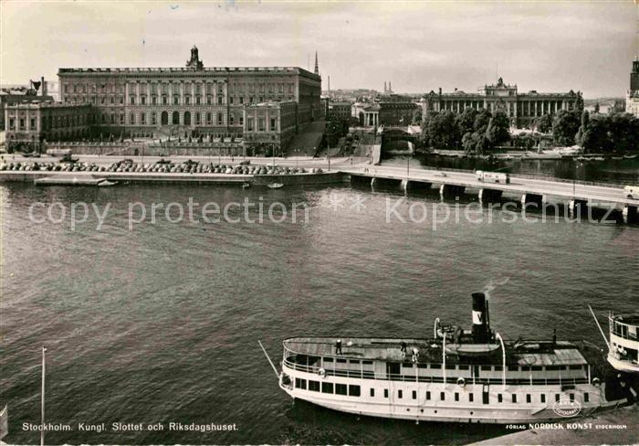 Stockholm Slottet och Riksdagshuset