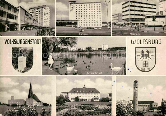 Wolfsburg Rathaus Porschestrasse Christuskirche