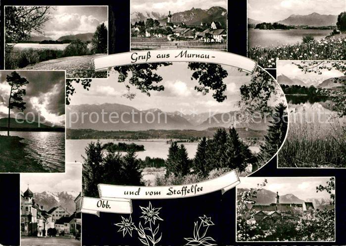 Murnau Staffelsee Panorama Teilansicht Lirche See