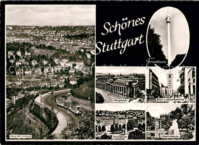 STUTTGART CITY Fersehturm Weinstege Schlossplatz Staatstheater Hauptbahnhof