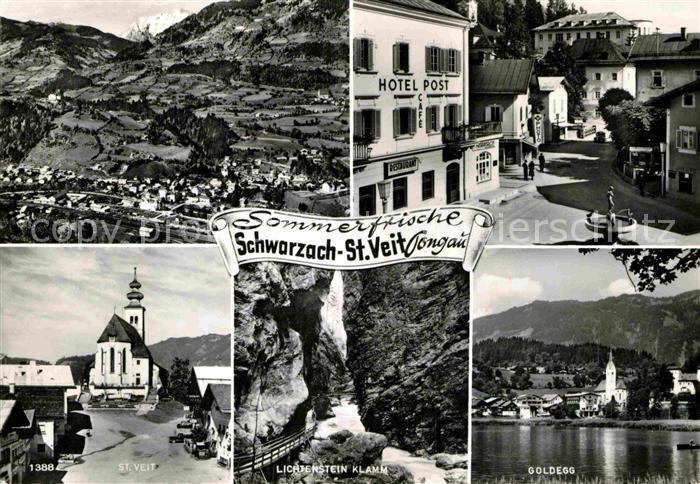 Schwarzach Pongau Gesamtansicht Sankt Veith Lichtenstein Klamm Goldberg Hotel Po