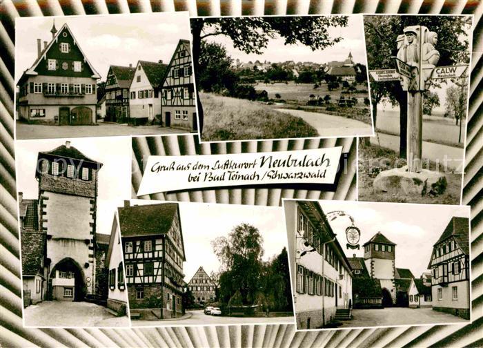 Neubulach Stadttor Platz Kirche Gasthaus Wegweiser