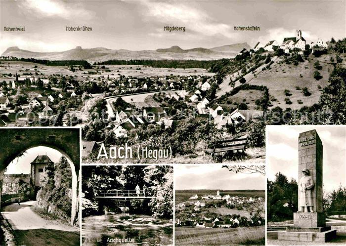 Aach Hegau Panorama Aachquelle Denkmal Gesamtansicht