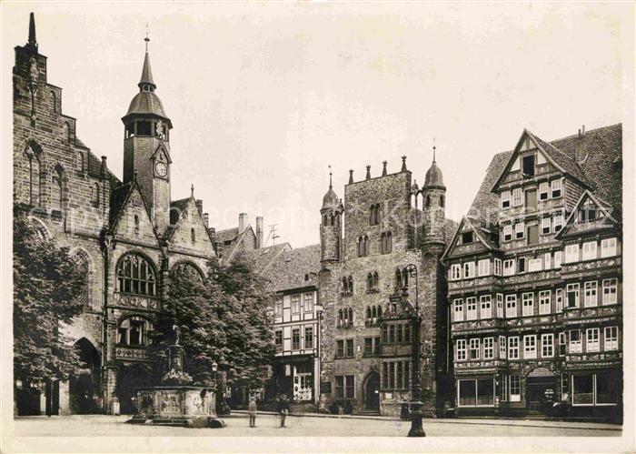 HILDESHEIM  CITY Marktplatz Rathaus Templer- und Wedekindhaus