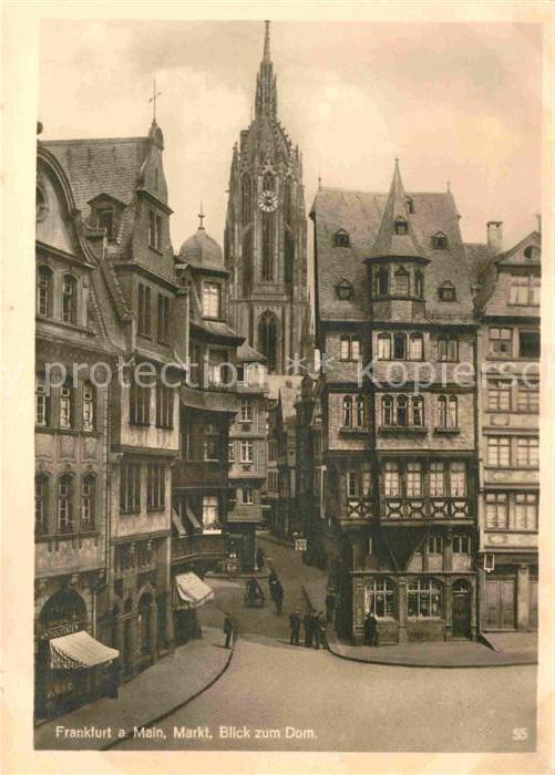 Frankfurt Main Markt Blick zum Dom