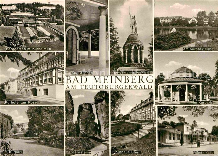 Bad Meinberg Berggarten Kurheim Kurhotel Rose Kurpark Hermannsdenkmal