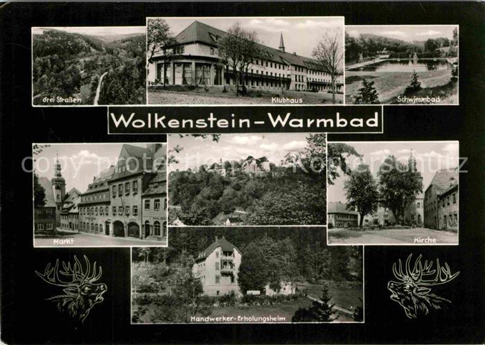 Warmbad Wolkenstein Drei Strassen Markt Handwerker Erholungsheim Kirche