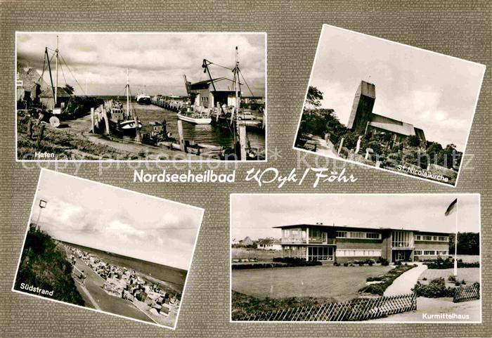Wyk Foehr Hafen Suedstrand Kurmittelhaus Sankt Nikolaikirche