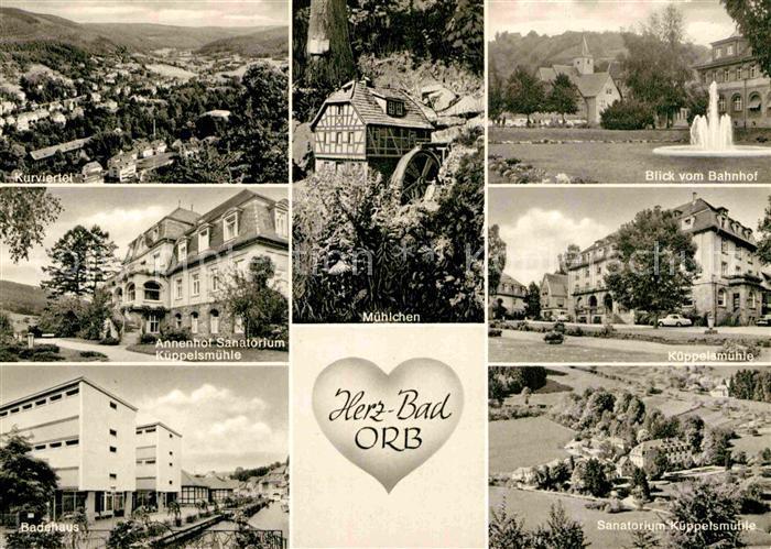 Bad Orb Kurviertel Annenhof Badehaus Bahnhof Sanatorium Muehlchen