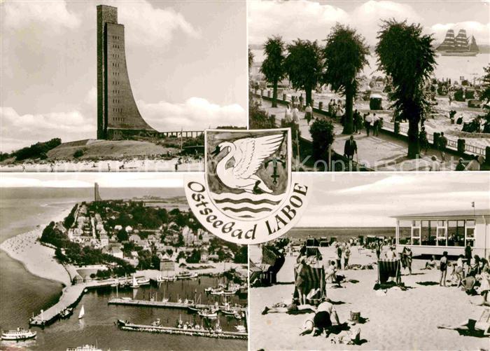 Laboe Marine-Denkmal Strand Fliegeraufnahme