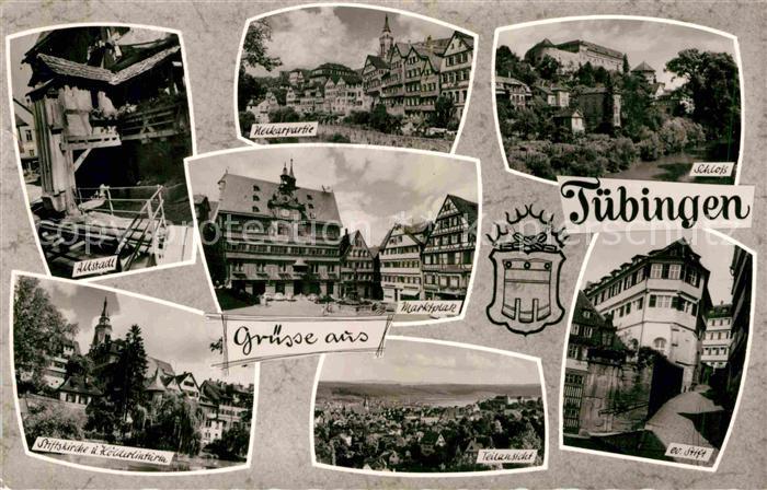 TueBINGEN BW Altstadt Neckarpartie Schloss Stift Marktplatz Kirche Hoelderlintur