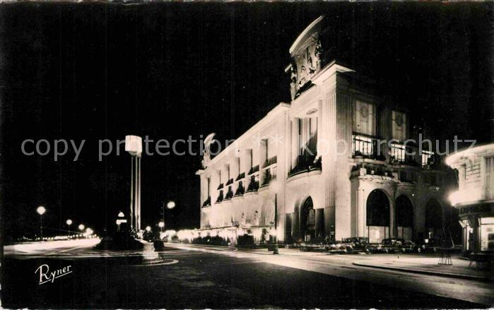 Nice Alpes Maritimes Palais de la Mediterranee la nuit