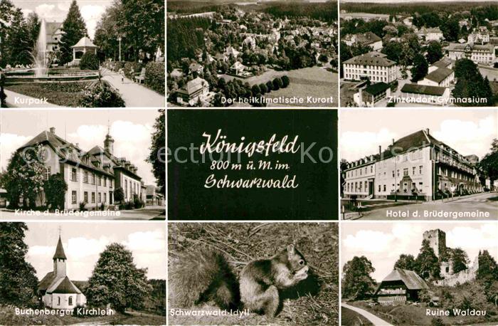 Koenigsfeld Schwarzwald Kurpark Gymnasium Kirche Hotel Buchenberger Kirchlein Sc