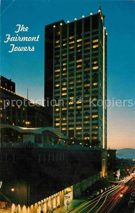 San Francisco California The Fairmont Tower at night