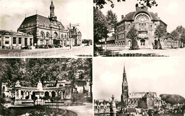 Valenciennes La Gare Lycee de Jeunes Filles Monument Froissart Eglise Notre Dame