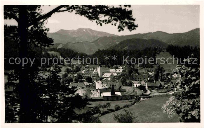 St Aegyd Neuwalde Gesamtansicht mit Alpenpanorama