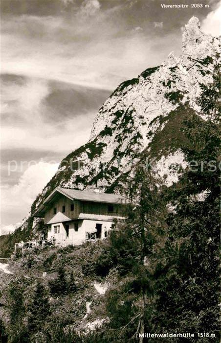 Mittenwald Bayern Mittenwalder Huette Viererspitze Karwendelgebirge