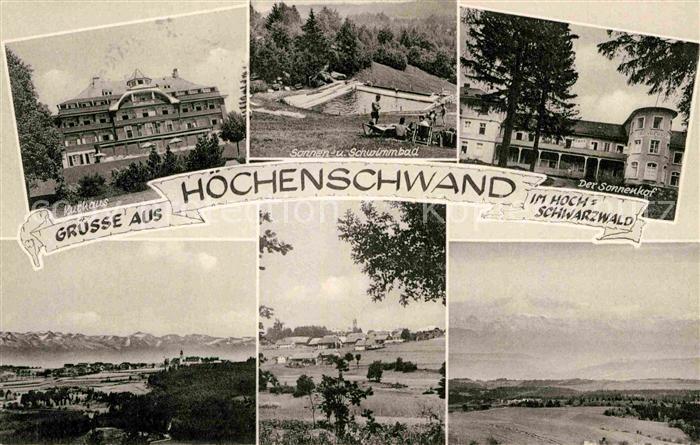 Hoechenschwand Schwarzwald BW Kurhaus Schwimmbad Sonnenhof Landschaftspanorama A