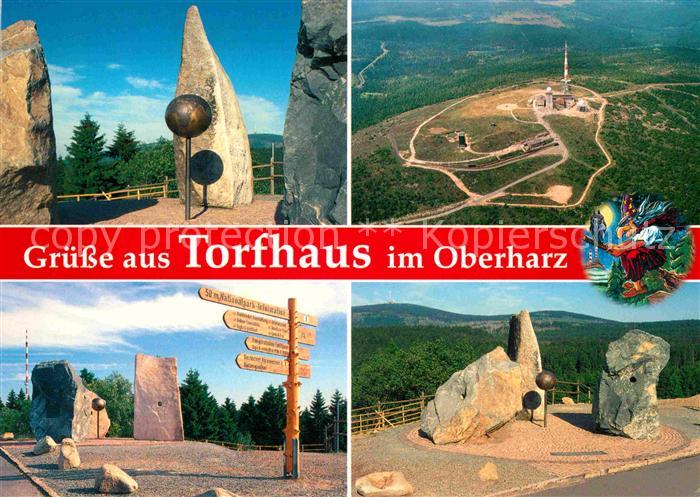 Torfhaus Harz Monumente fuer Nationalparks Kleine Hexe Fliegeraufnahme